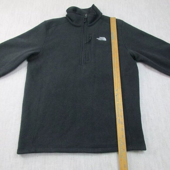 The North Face Sweatshirts Men Medium Black Fleece Long Sleeve Mock Neck 1/2 Zip - Picture 14 of 15